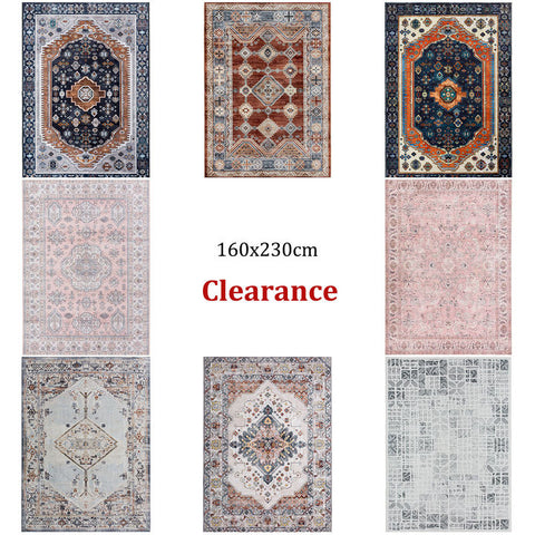 Bargains! Clearance! 160x230cm Rugs Non Slip Bedside Mat Soft Plush Machine Washable