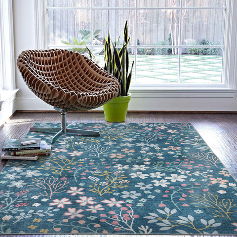 Flash Deal Extra Large Rugs Teal Turquoise Blue Machine Washable Lounges Carpet Corridor Runner Washable