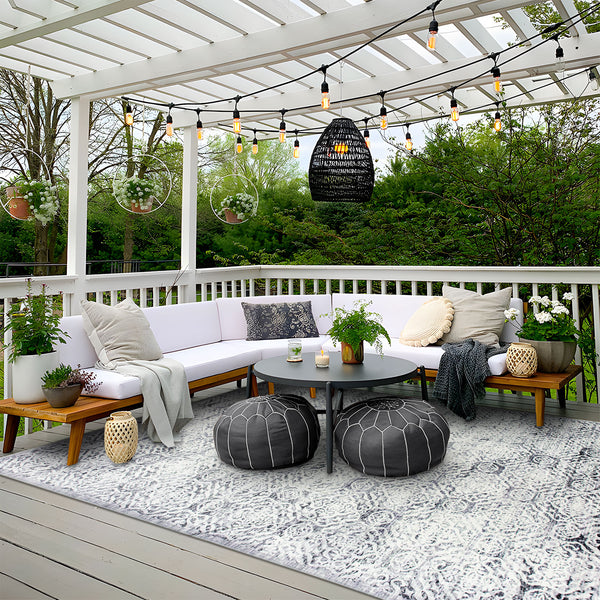 Extra Large Floor Rug Light Grey Plush Warm Geometric Diamond Carpet Machine Washable Runner