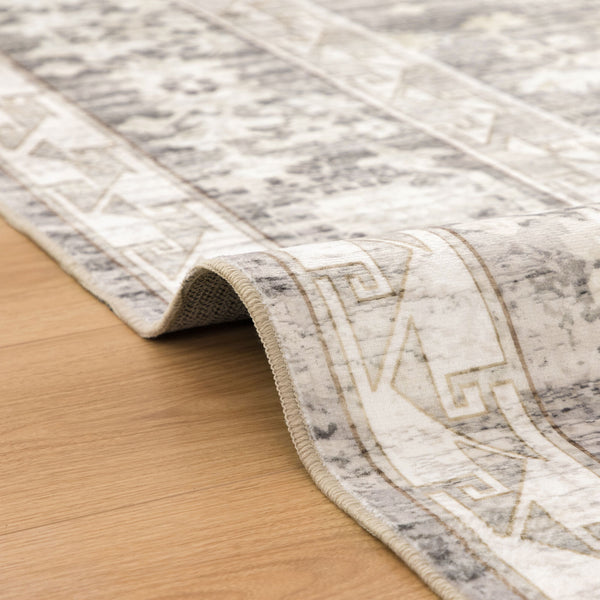 Beige Runner Plush Traditional Carpet Machine Washable Hallway Rugs 80x300cm