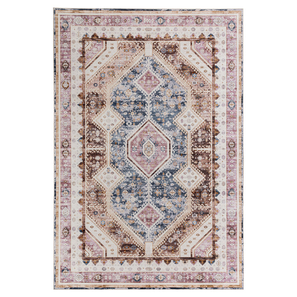 Extra Large Area Rug Terracotta Diamond Subtle Kilim Carpet Machine Washable Mat