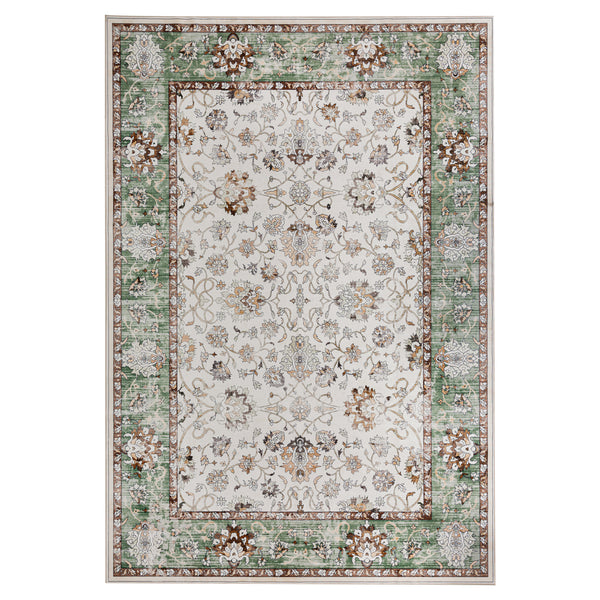 Clearance Extra Large Sage Green Area Rug Soft Traditional Carpet Machine Washable Mat