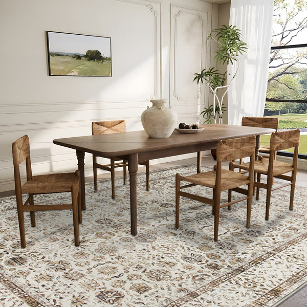 Extra Large Beige Brown Allover Carpet Machine Washable Mat Non Slip Hallway Runner Rugs