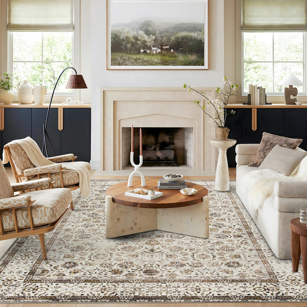 Extra Large Beige Brown Allover Carpet Machine Washable Mat Non Slip Hallway Runner Rugs