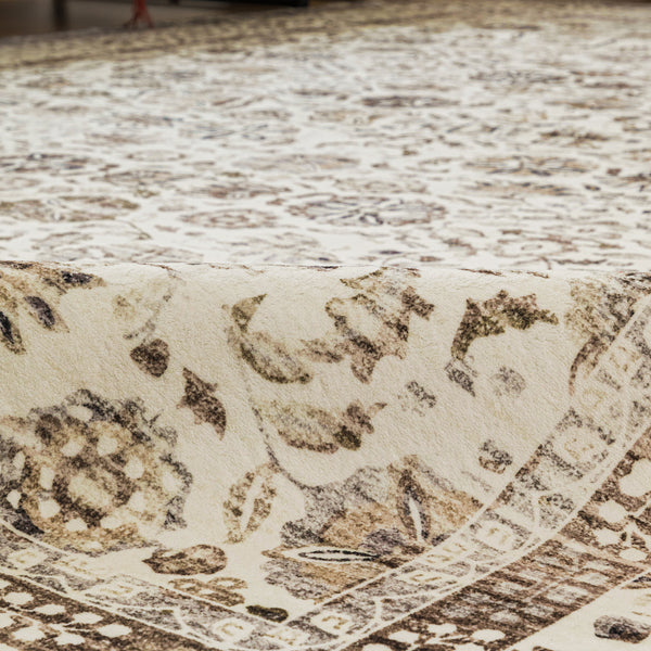 Beige Hallway Runner Beautiful Allover Corridor Rugs Non Slip Mat 80x300cm