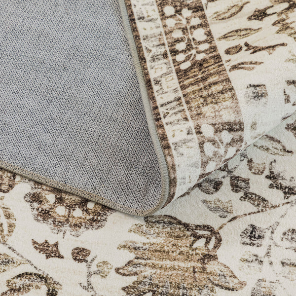 Beige Hallway Runner Beautiful Allover Corridor Rugs Non Slip Mat 80x300cm