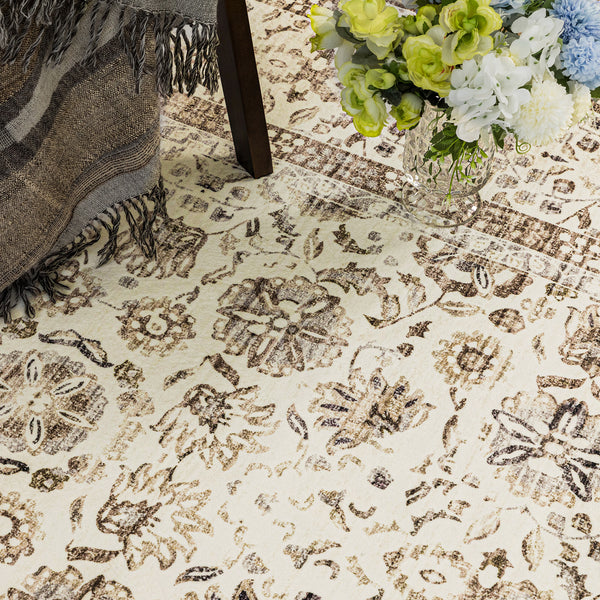 Beige Hallway Runner Beautiful Allover Corridor Rugs Non Slip Mat 80x300cm