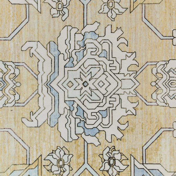 Extra Large Soft Gold Beige Modern Classic Carpet Vintage Hallway Runner Machine Washable