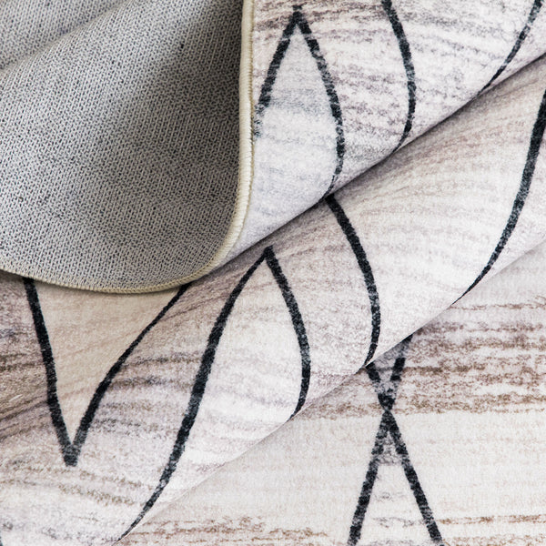 Last 6 pcs  Extra Large Area Rug Beige Grey Diamond Rhombus Moroccan Geometric Carpet Machine Washable Mat