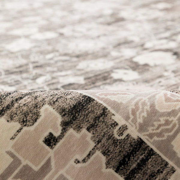 Khaki Beige Hallway Runner Soft Plush Machine Washable Mat Allover Corridor Rug 80x300cm