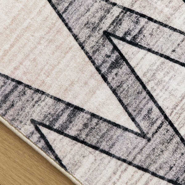 Last 6 pcs  Extra Large Area Rug Beige Grey Diamond Rhombus Moroccan Geometric Carpet Machine Washable Mat