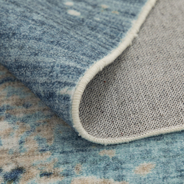 Clearance Extra Large Rug Blue Teal Aqua Soft Plush Modern Abstract Carpet Machine Washable Hall Runner Shag Mat