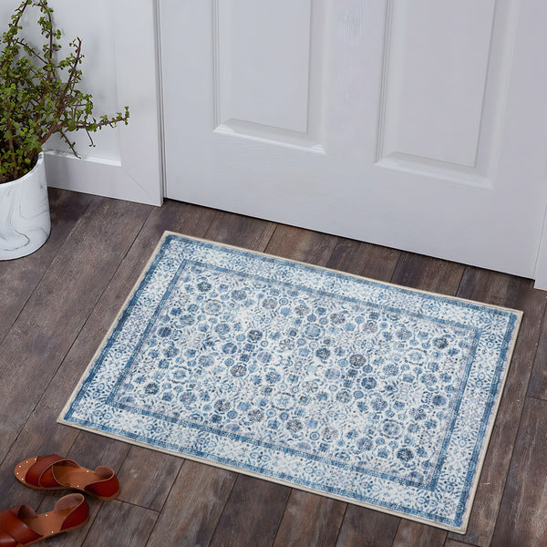 Extra Large Rug Ocean Blue Mandala Beautiful Allover Lounges Carpet Machine Washable Non Slip Mat