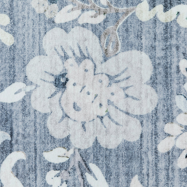 Extra Large Floor Rug Sky Blue Floral Leaves Lounges Carpet Machine Washable Tropical Mat Non Slip Soft Plush Rugs