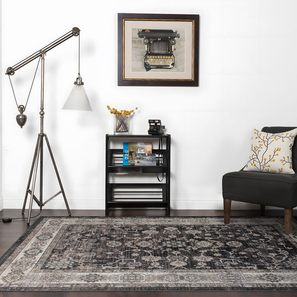 Extra Large Floor Rug Dark Brown Beautiful Allover Traditional Carpet Runner Washable Mat