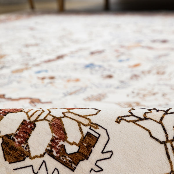 Extra Large Rug Coffee Brown Soft Plush Beautiful Allover Vintage Retro Carpet Machine Washable Mat Runner