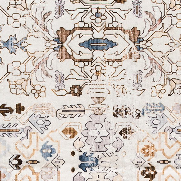 Extra Large Rug Coffee Brown Soft Plush Beautiful Allover Vintage Retro Carpet Machine Washable Mat Runner