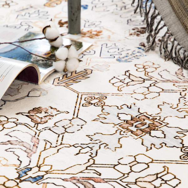 Extra Large Rug Coffee Brown Soft Plush Beautiful Allover Vintage Retro Carpet Machine Washable Mat Runner