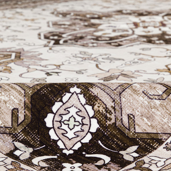 Extra Large Machine Washable Rug Camel Beige Soft Plush Traditional Carpet Non Slip Mat - Rugaustralia