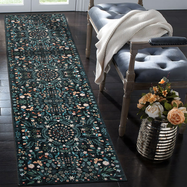 Extra Large Area Rug Charcoal Green Beautiful Mandala Carpet Soft Boho Chic Mat Machine Washable