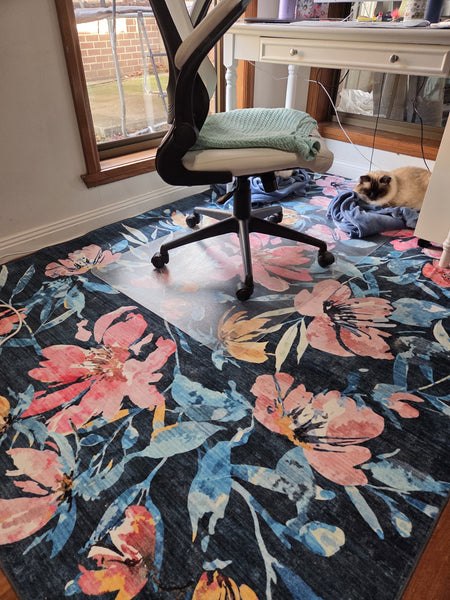 Extra Large Rug Blue Romance Elegant Tropical Modern Lounges Carpet Machine Washable Mat