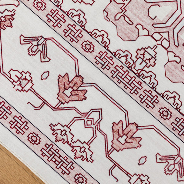 Extra Large Rug Pastel Pink Retro Lounges Carpet Beautiful Soft Plush Runner Machine Washable Mat - Rugaustralia