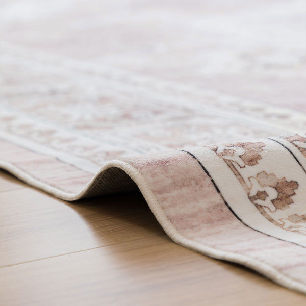 Dusty Pink Floor Runner Soft Plush Long Hallway Runners Washable Carpet 80x300cm