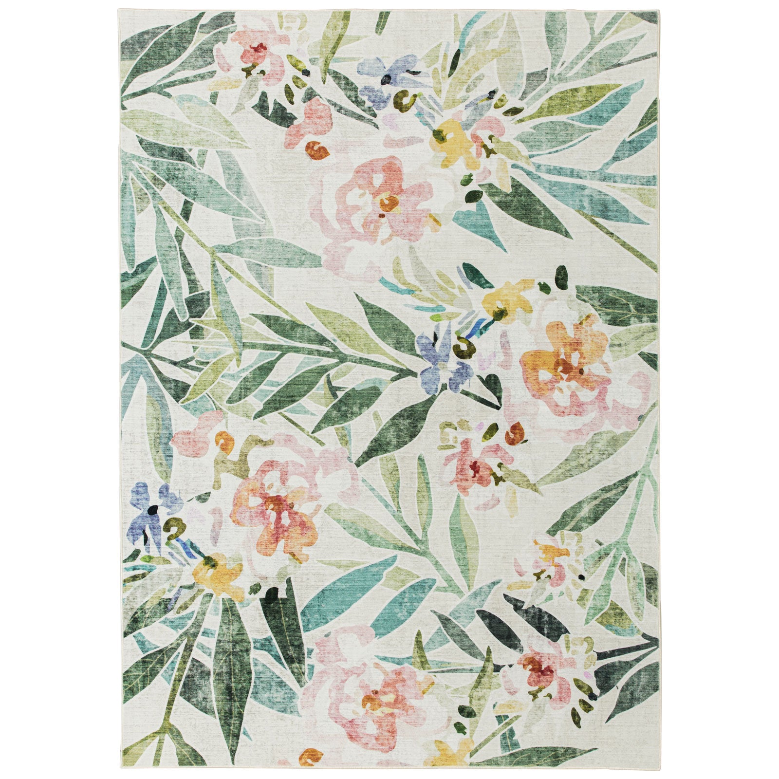 Clearance Extra Large Floor Rugs Multi Colored Plush Tropical Carpet M ...