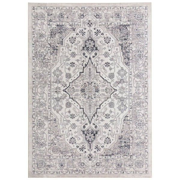 Extra Large Floor Rug Cloud Grey Neutral Monochrome Retro Living Room Carpet Machine Washable Rugs - Rugaustralia