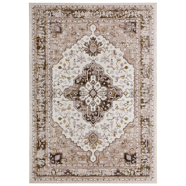 Extra Large Machine Washable Rug Camel Beige Soft Plush Traditional Carpet Non Slip Mat - Rugaustralia