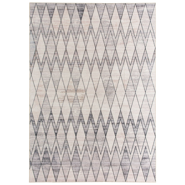 Last 6 pcs  Extra Large Area Rug Beige Grey Diamond Rhombus Moroccan Geometric Carpet Machine Washable Mat