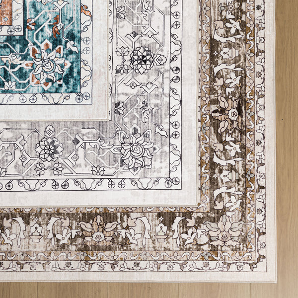 Extra Large Machine Washable Rug Camel Beige Soft Plush Traditional Carpet Non Slip Mat - Rugaustralia