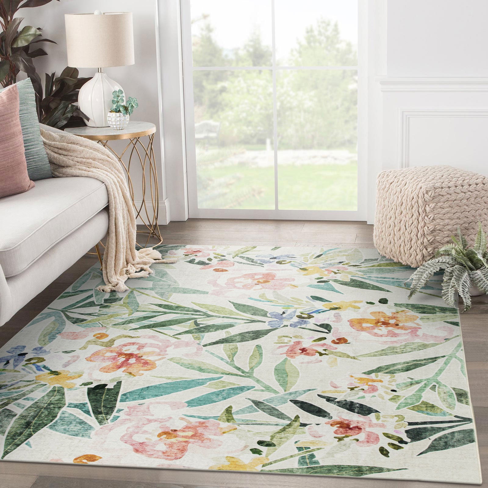 Color Large Medium Rugs Clearance Extra Large Floor Rugs Multi Colored Plush Tropical Carpet M ...