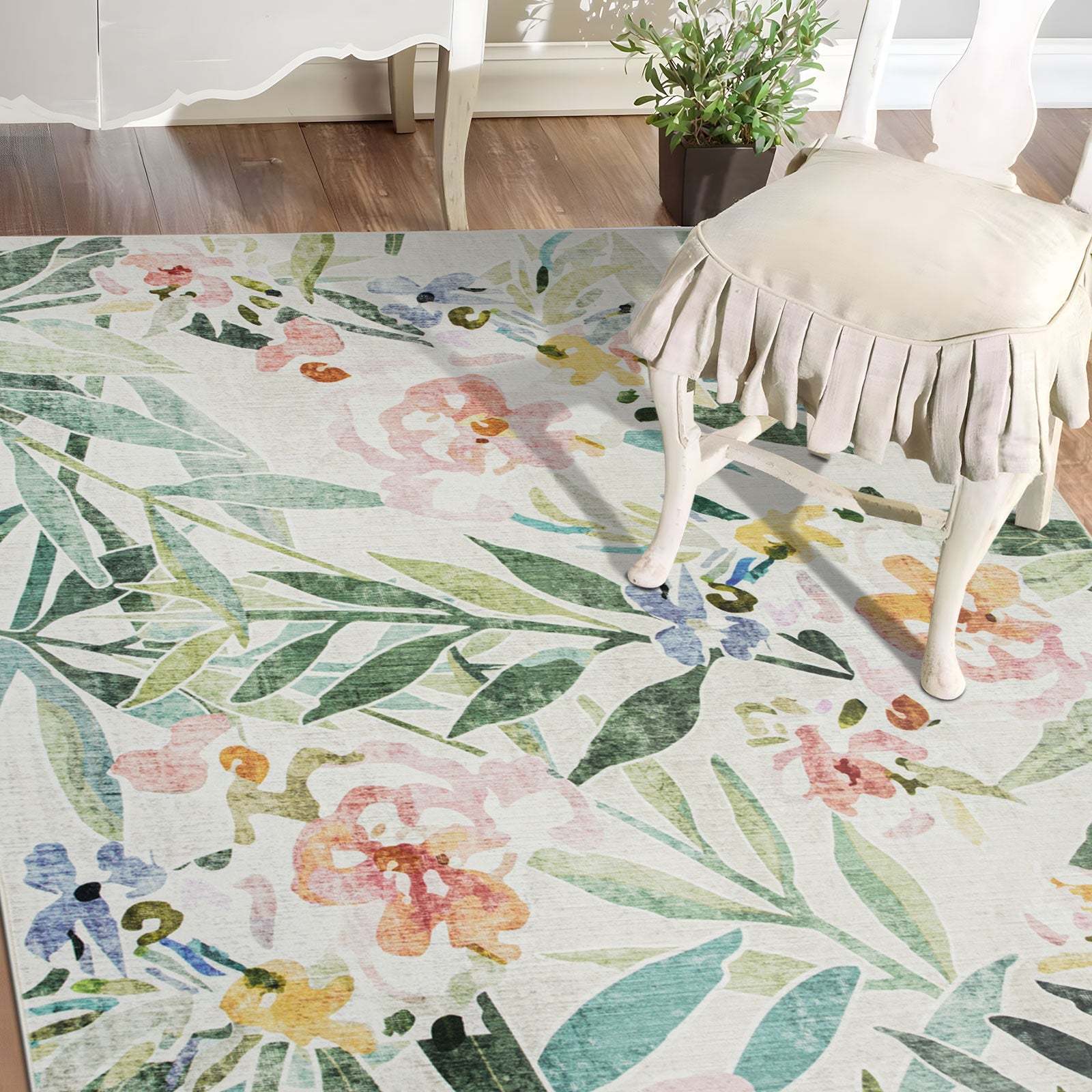 Large Multicolor Rug Clearance Extra Large Floor Rugs Multi Colored Plush Tropical Carpet M ...