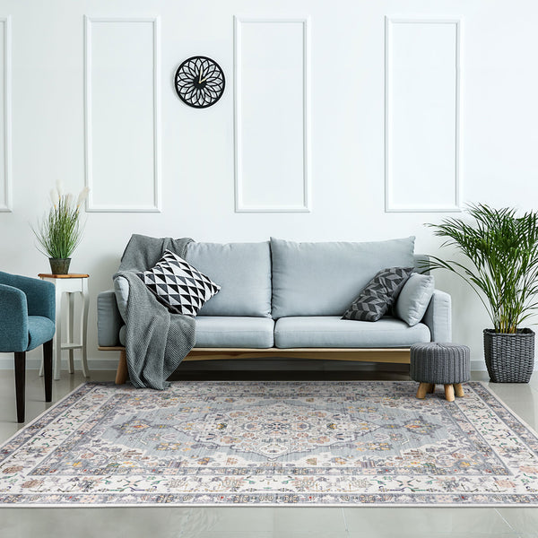 Extra Large Area Rug Mint Green Neutral Beautiful Medallion Carpet Corridor Rugs Washable