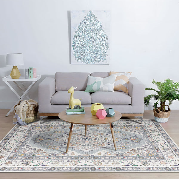 Flash Deal Extra Large Area Rug Mint Green Neutral Beautiful Medallion ...