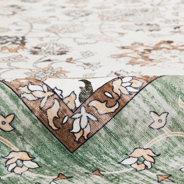 Clearance Extra Large Sage Green Area Rug Soft Traditional Carpet Machine Washable Mat