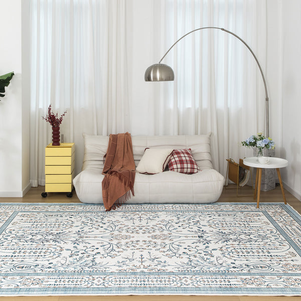 Extra Large Floor Rug Sage Green Elegant Vines Machine Washable Carpet Botanical Leaf Rugs Non Slip Soft Corridor Runner