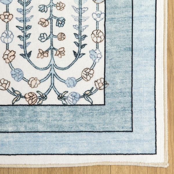 Extra Large Floor Rug Sage Green Elegant Vines Machine Washable Carpet Botanical Leaf Rugs Non Slip Soft Corridor Runner