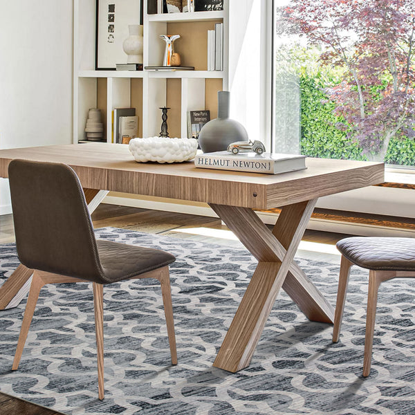 Extra Large Rugs Dark Grey Soft Trellis Geometric Lounges Carpet Machine Washable Mat Non Slip Runner