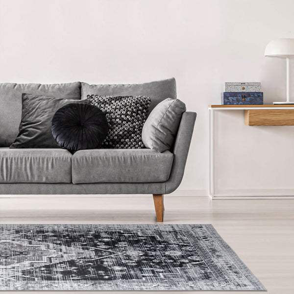 Flash Deal Extra Large Rug Charcoal Grey Beautiful Allover Lounges Carpet Washable Runner