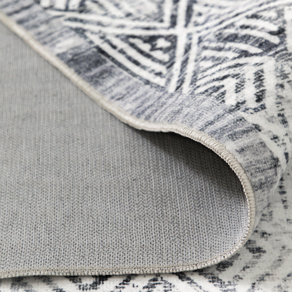 Light Grey Hallway Runner Soft Plush Timeless Diamond Modern Carpet Mat 80x300cm