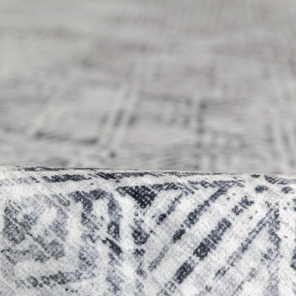 Light Grey Hallway Runner Soft Plush Timeless Diamond Modern Carpet Mat 80x300cm
