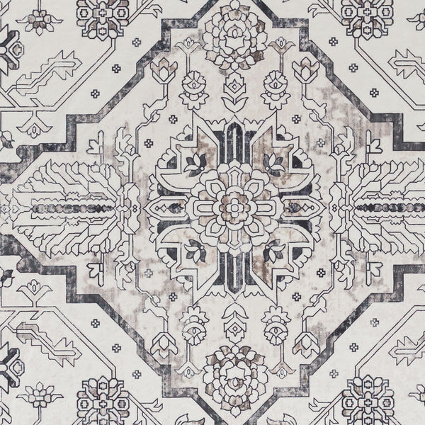 Grey Hallway Runner Non Slip Corridor Rug Diamond Retro Mat Non Slip 80x300cm