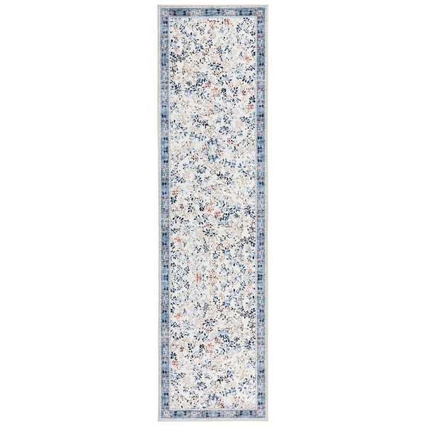 Extra Large Rug Blue Ivory Soft Stunning Hamptons Style Carpet Machine Washable Mat