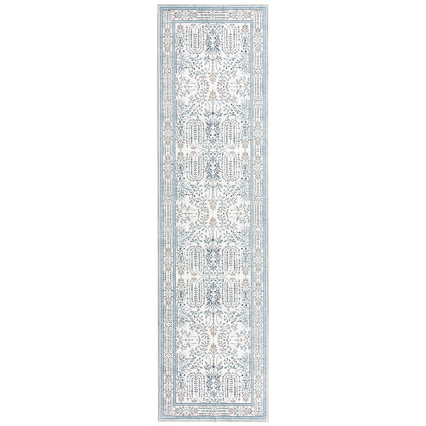 Sage Green Runner Rug Soft Plush Mat Elegant Vines Carpet Washable 80x300cm