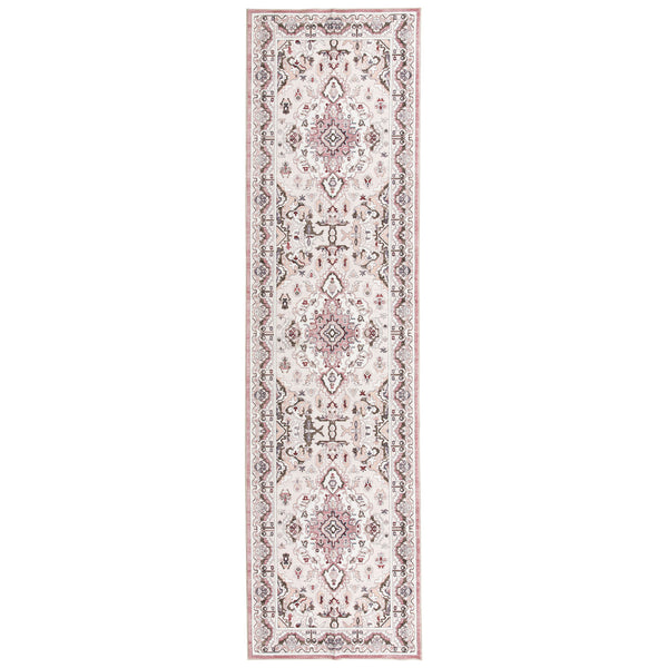 Flash Deal Extra Large Rug Pink Soft Plush Retro Traditional Carpet Machine Washable Runner