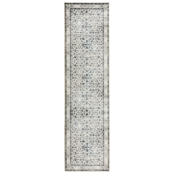 Charcoal Black Hallway Runner Machine Washable Non Slip Corridor Rugs 80x300cm