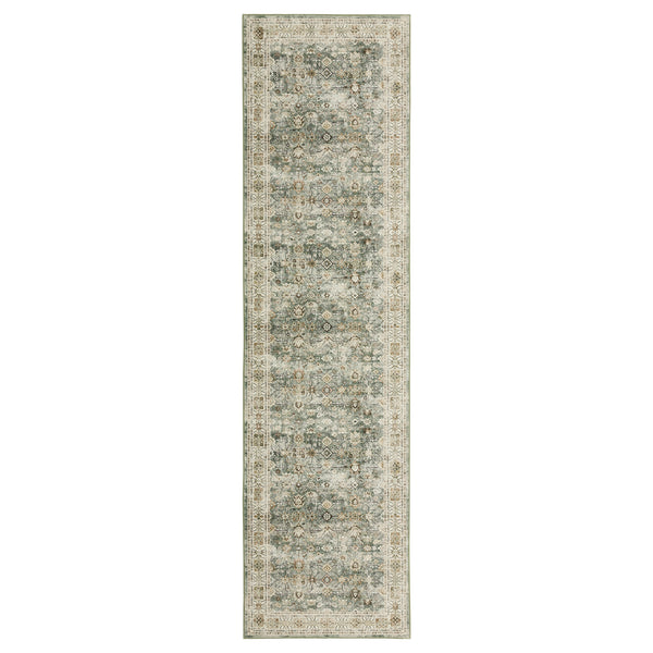 Extra Large Floor Rug Sage Green Distressed Retro Lounges Carpet Machine Washable Rugs