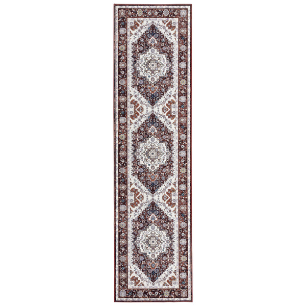 Extra Large Rug Rust Red Soft Plush Daisy Allover Vintage Retro Carpet Machine Washable Mat